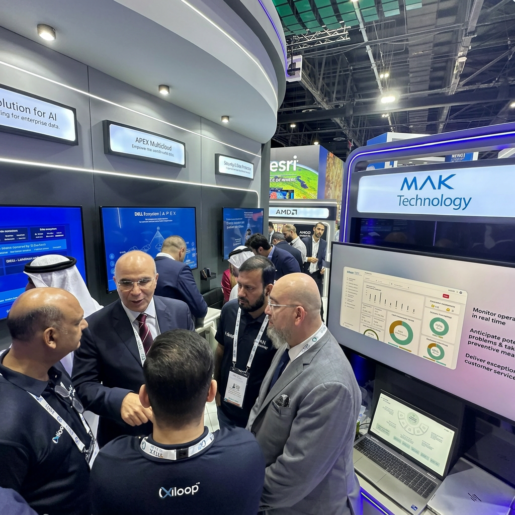 MAK team demonstrating at the booth